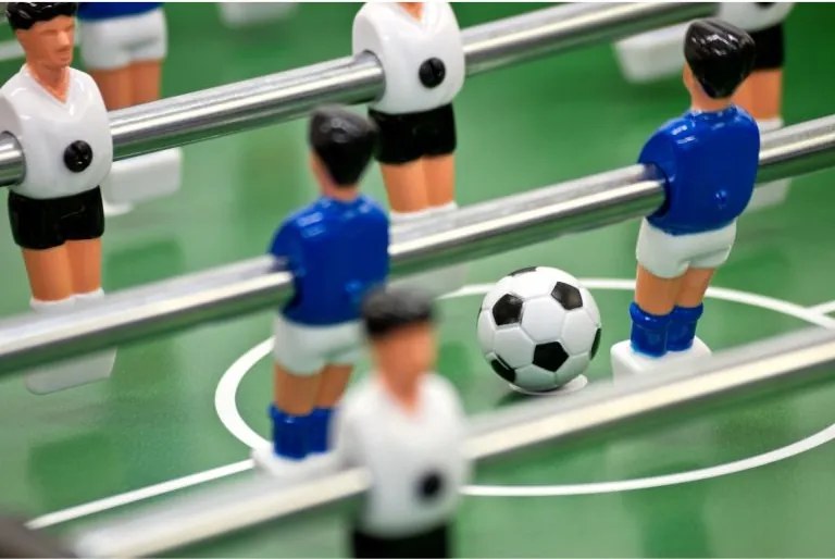 Piłkarzyki stół piłkarski składany 121 x 101 x 79cm BELFAST czarne