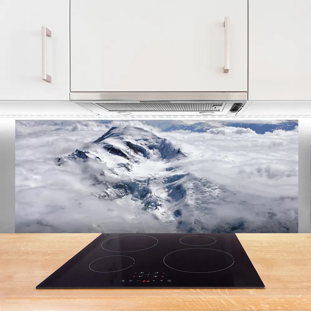 Szkło do Kuchni na Ścianę Mglisty Poranek W Górach