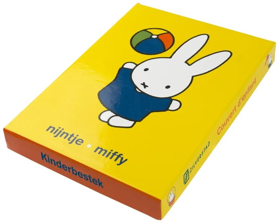 Sztućce dla dzieci ze stali nierdzewnej w kolorze srebra 4 szt. Miffy – Zilverstad