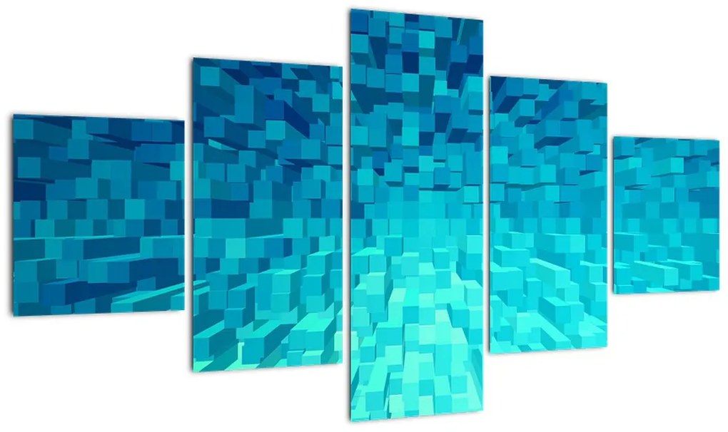Obraz - abstrakcyjne kostki (125x70 cm)