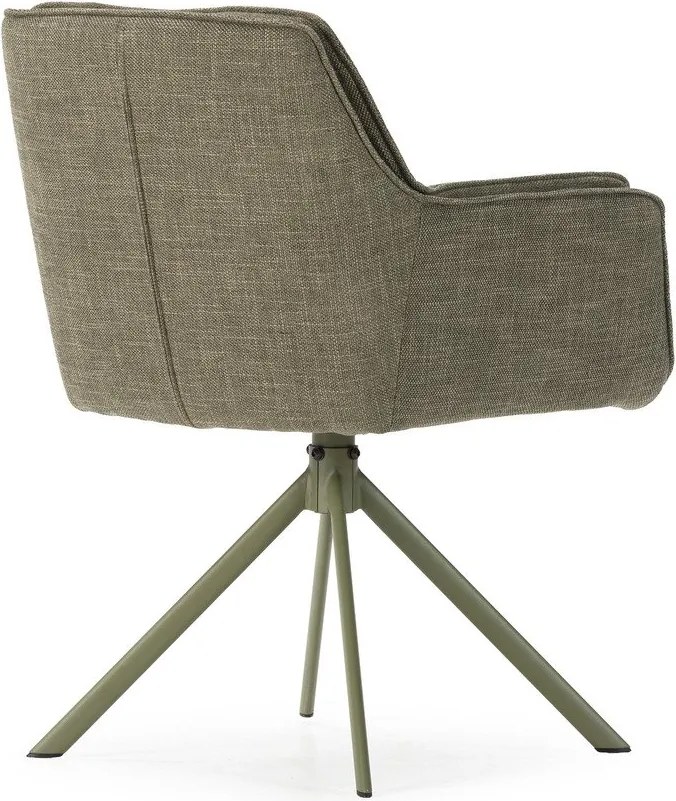 Zielone tapicerowane fotele jadalniane zestaw 2 szt. Keiko – Marckeric