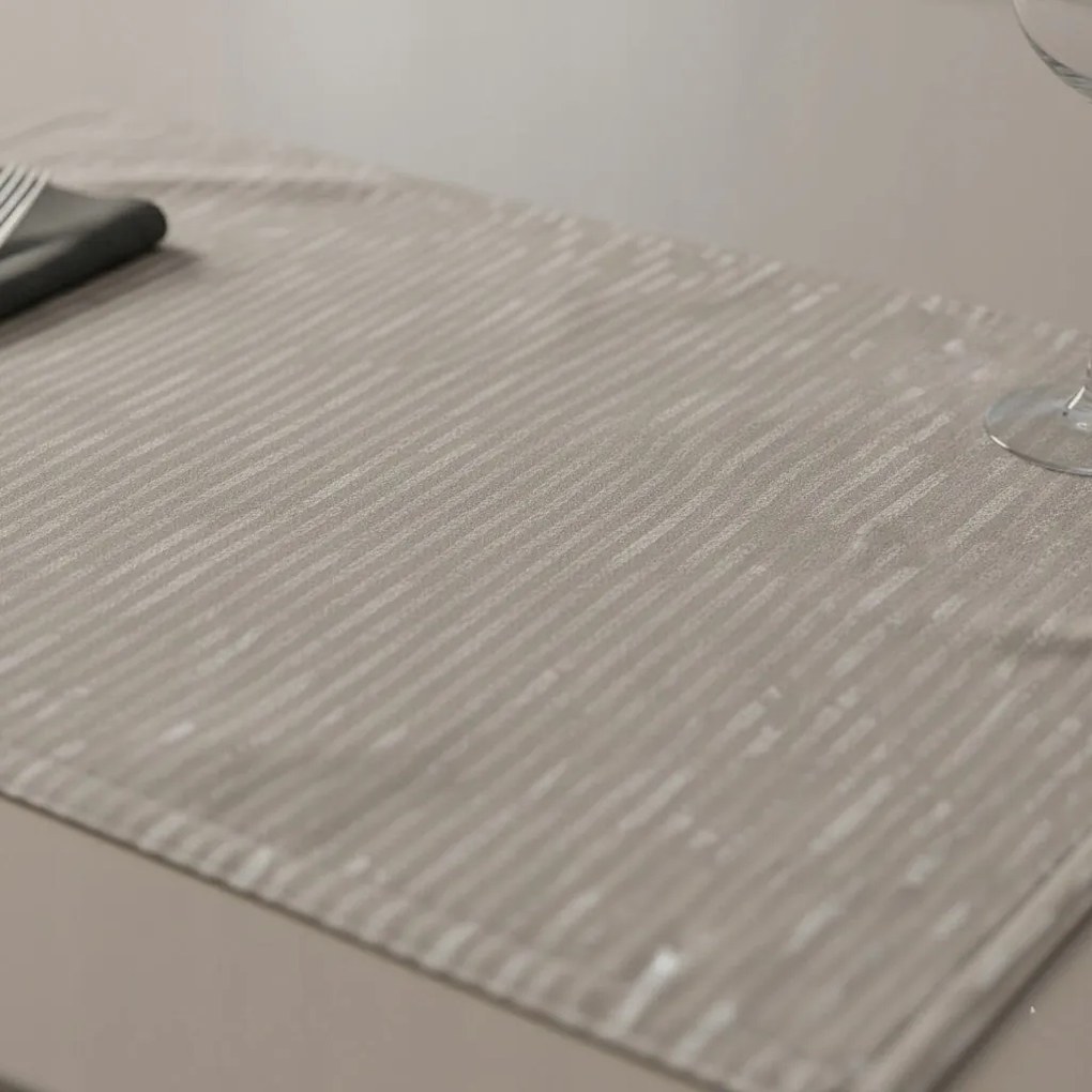 Podkładka pod Talerz Szara w Paski Stripe Mata na Stół 33x45 cm dekoracyjna