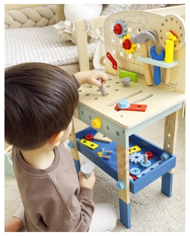 Tooky toy drewniany stół do majsterkowania warsztat