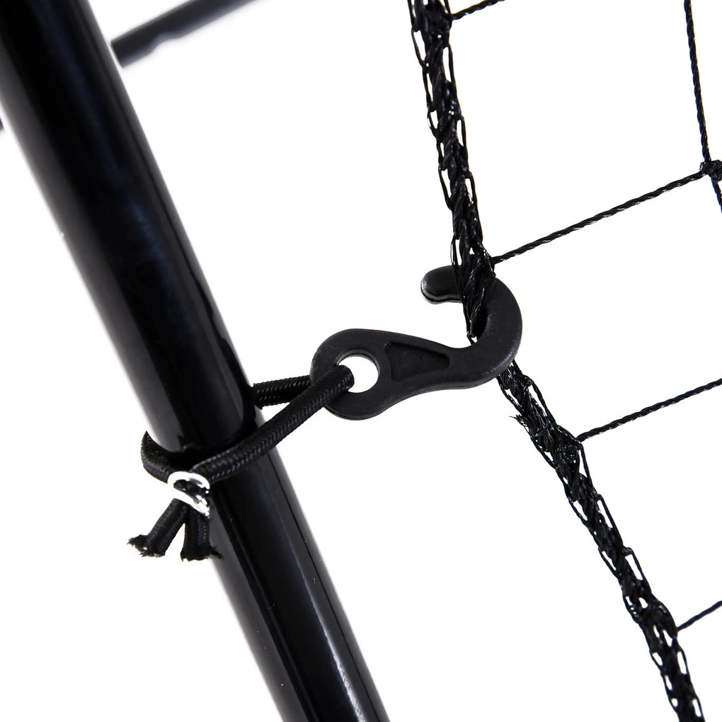 HOMCOM Odbijacz Baseballowy z Wieloletnią Wytrzymałością, Metalowa Rama, Zielona Strefa Trafienia, 174W x 123S x 90G cm