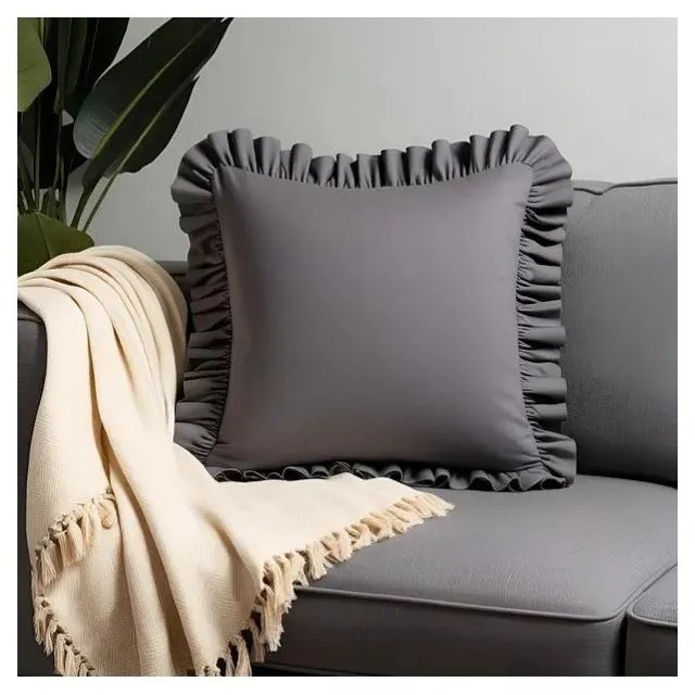 Poszewka na poduszkę z mieszanki bawełny 40x40 cm Ruffled – Mila Home