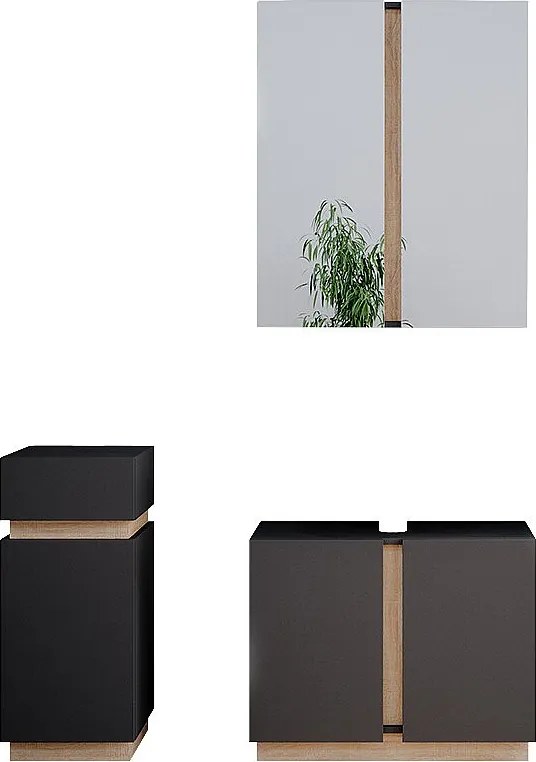 Zestaw mebli łazienkowych antracyt 70x34x55 gloria