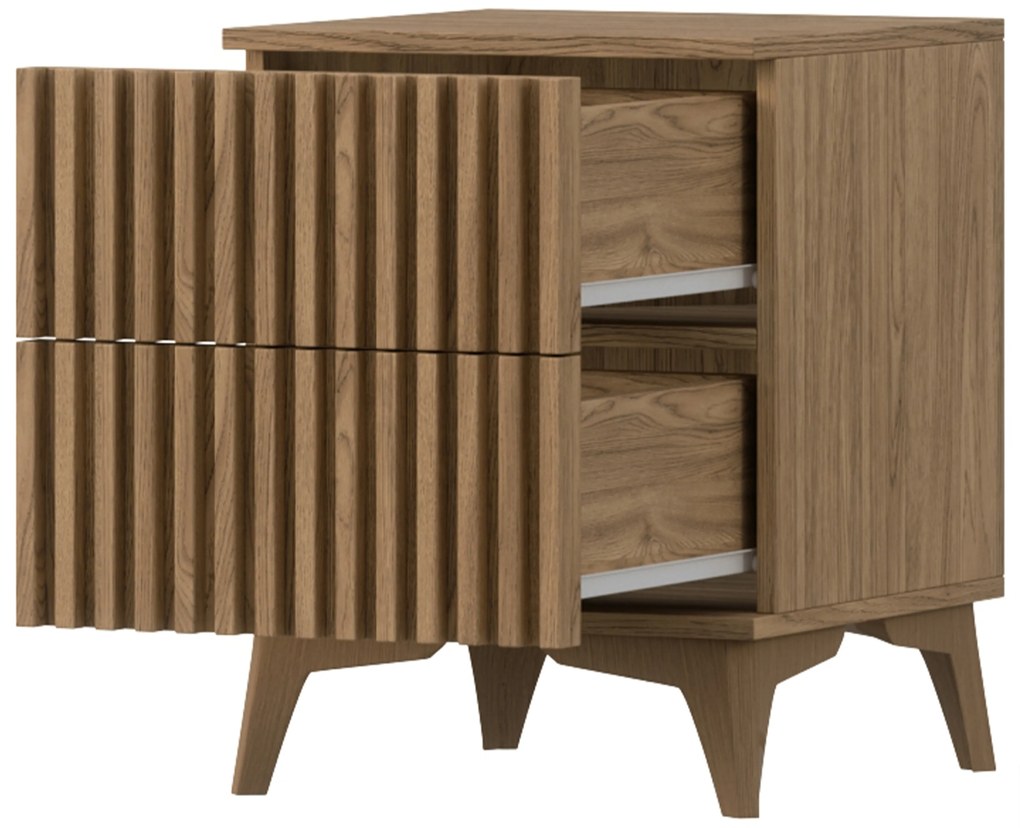 PROMOCJA Stolík nocny ENTSIAN 40x40 cm, dąb artisan II jakość