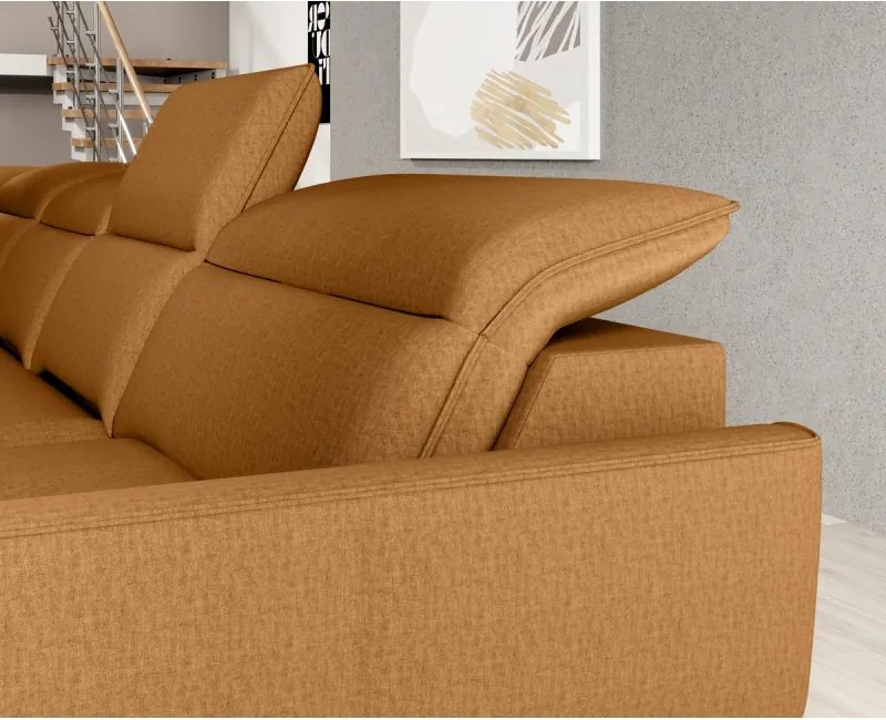 Narożnik MURILLO XL z elektryczną regulacją siedziska Lewostronny w tkaninie VOUGE 09 WERSAL