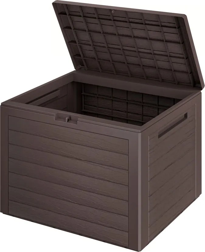 Pojemnik do przechowywania WOODEBOX, 190L, 78x44x55cm, ciemny brąz Prosperplast