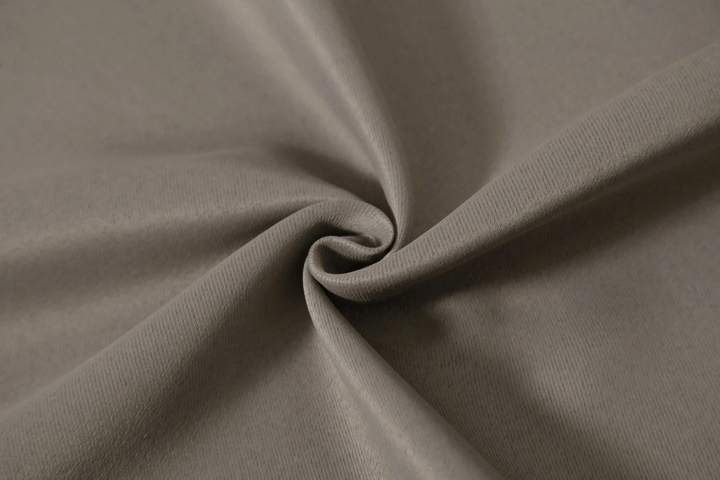 Jasnobrązowa zasłona OXFORD 140x250 cm Zawieszanie: Metalowe pierścienie
