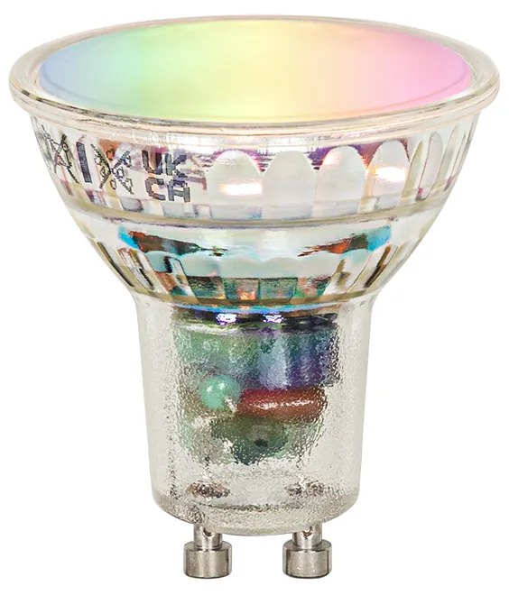 Zewnetrzna Inteligentna lampa ścienna zewnętrzna ciemnoszara IP44 w komplecie z 2 żarówkami WiFi GU10 - Duo Nowoczesny Oswietlenie zewnetrzne