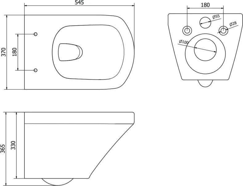 Mexen Vito miska wc Rimless z deską wolnoopadającą slim, duroplast, biała połysk - 30174000