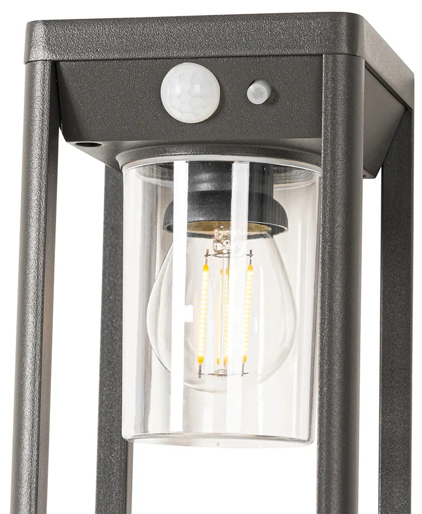 Zewnetrzna Lampa stojąca zewnętrzna ciemnoszara 25 cm z możliwością ściemniania i czujnikiem na panel solarny - Sonne Nowoczesny Oswietlenie zewnetrzne