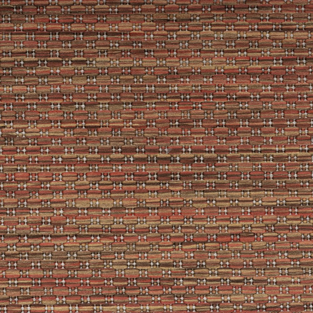 Dywan zewnętrzny Relax ramka ceglany koło 200 cm x 200 cm