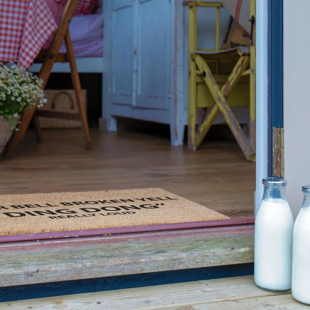 Wycieraczka z włókna kokosowego 40x60 cm Yell Ding Dong – Artsy Doormats