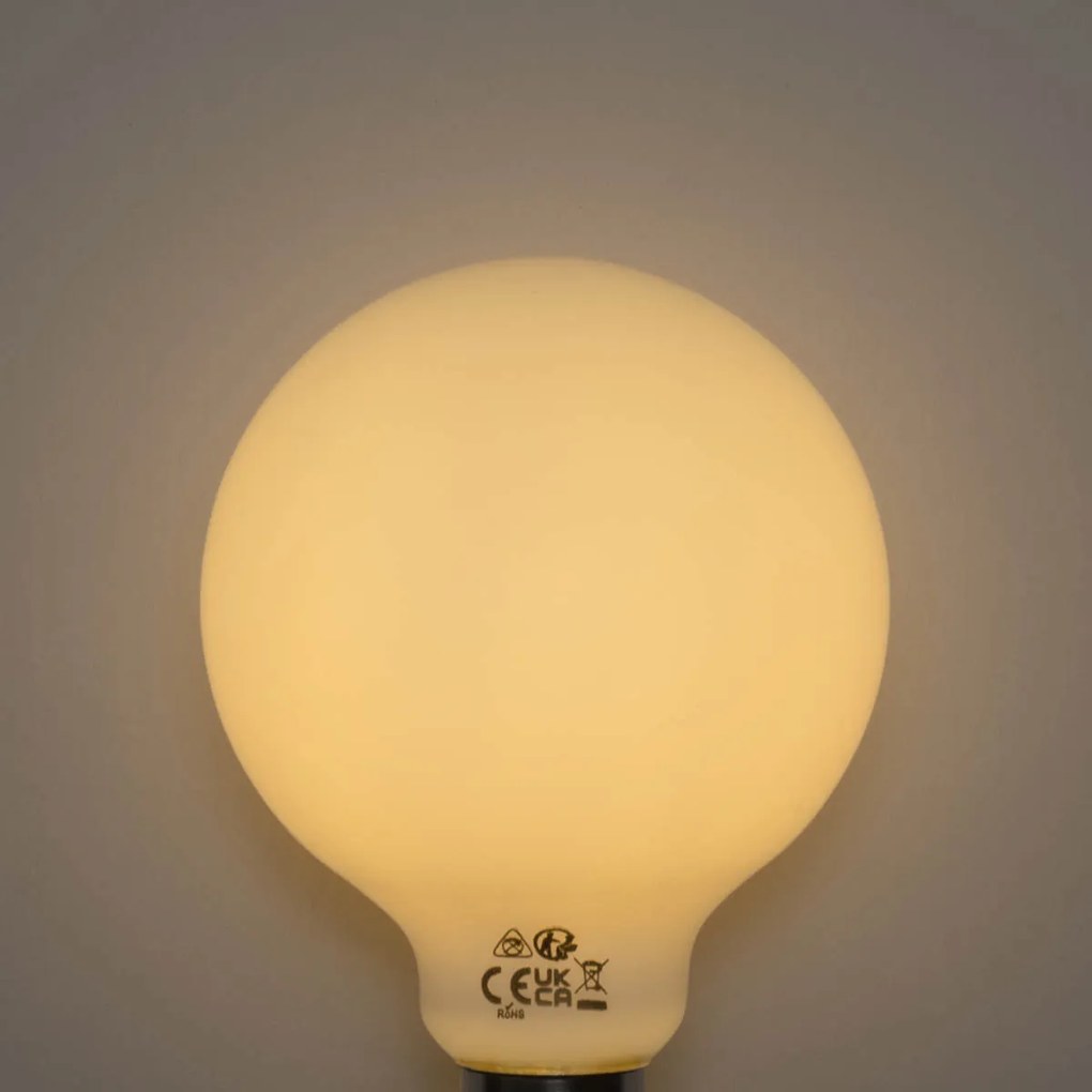 Zestaw 5 Żarówka LED E27 z 3-stopniowym ściemnianiem, opalowe szkło G95, 4W, 450lm, 2700K