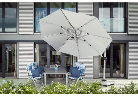 ACTIVE 370 cm - wahadłowy parasol ogrodowy z drążkiem bocznym : Substancja Desen - 827