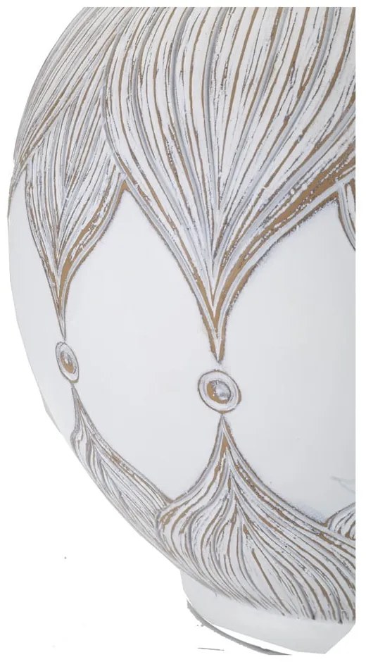 Biało-beżowa lampa stołowa z tekstylnym kloszem (wys. 59 cm) Atene – Mauro Ferretti
