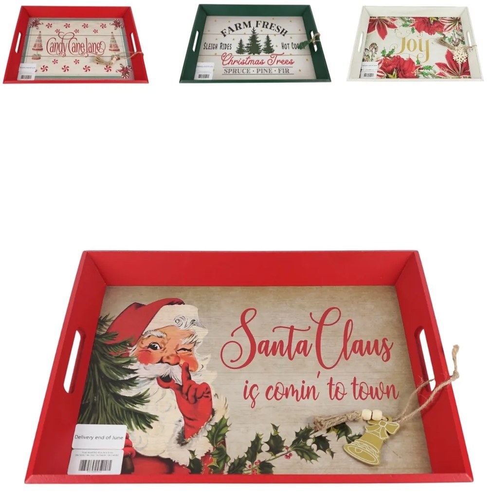 Świąteczna drewniana taca CHRISTMAS - różne warianty Wersja: Joy