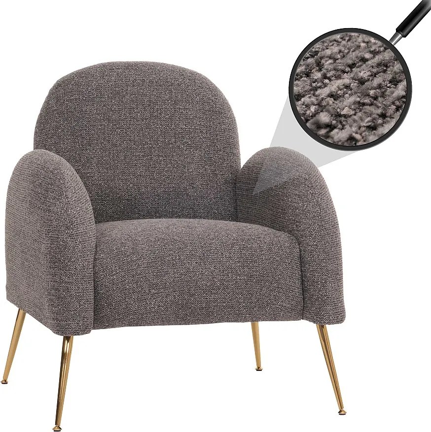 Fotel wypoczynkowy MCW-N69,  ciemnoszary