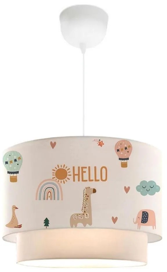 Lampa dziecięca CANDY 1xE27/40W/230V biała/wielobarwna