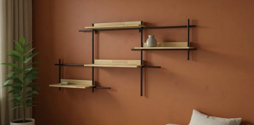 Metalowa półka ścienna SQUARE 114x50 cm