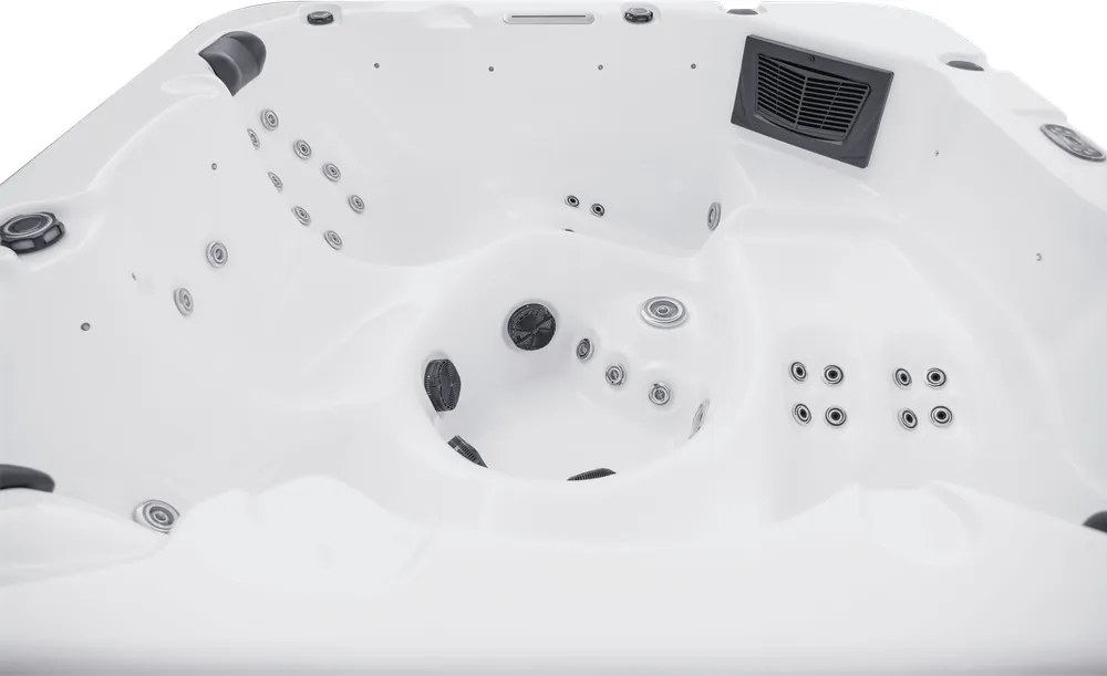JACUZZI OGRODOWE PREMIUM WANNA  SPA 5-OSOBOWA WHITE OBUDOWA BROWN 195x195 CM