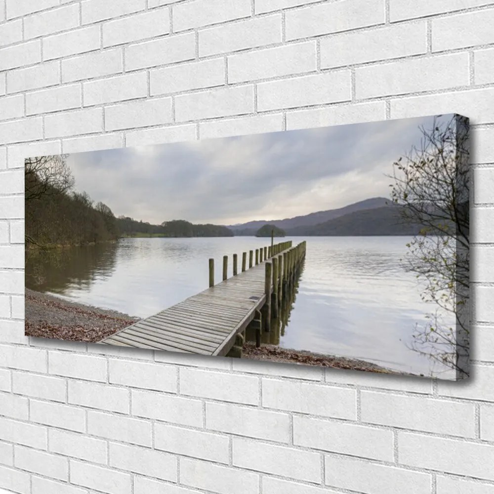 Obraz drukowany na płótnie Most nad Cichym Jeziorem
