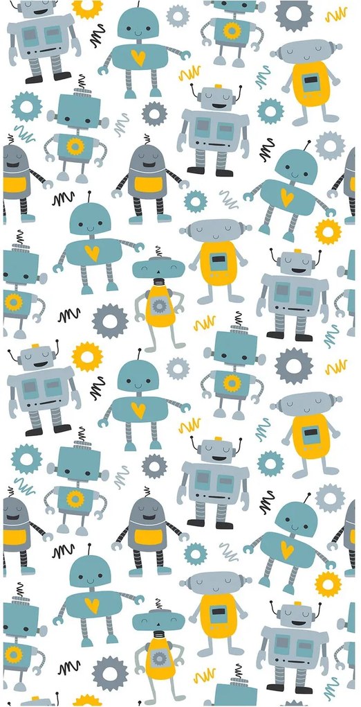 Tapeta - Roboty, niebieskie