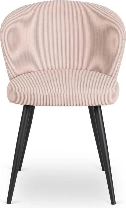 Krzesło Tapicerowane HAILEY Beżowe Sztruksowe Nowoczesne Loft