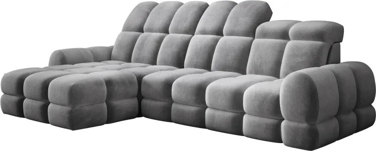 Narożnik TOLLO MINI S Lewostronny Elektryczna regulacja Salvador 14 kolor Szary WERSAL