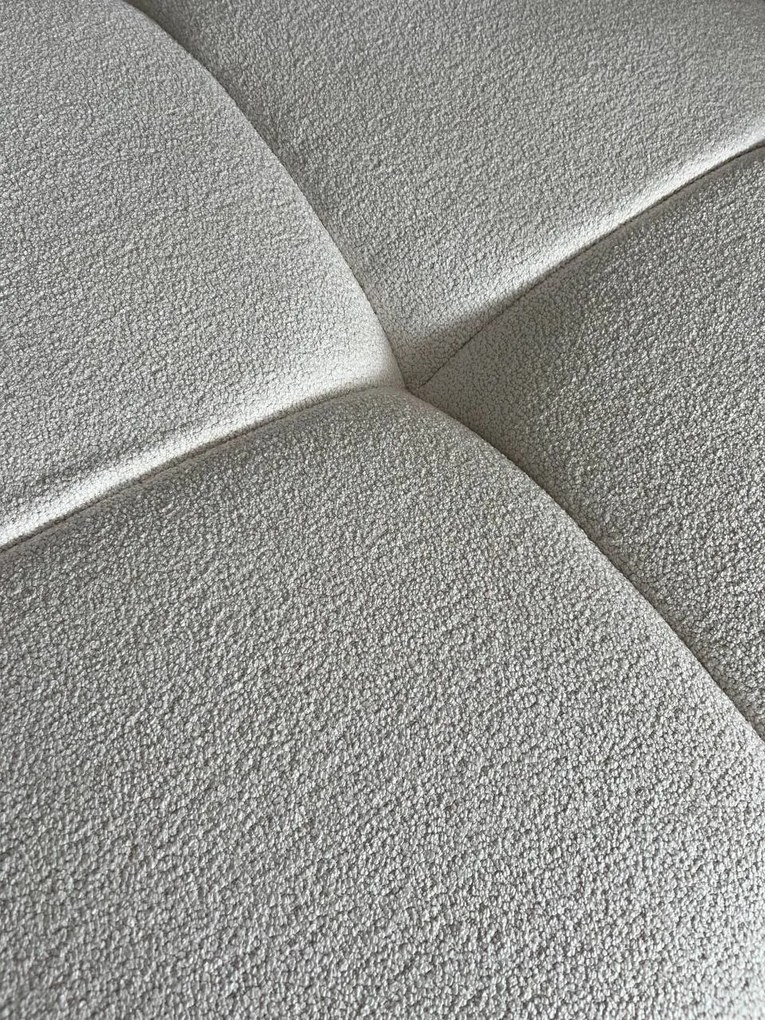 Narożnik sofa modułowa narożna Morano tkanina Manza boucle jasny beż