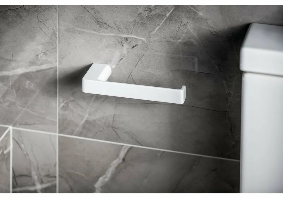 GEDY PI2402 Uchwyt na papier toaletowy Pirenei bez pokrywy, biały mat