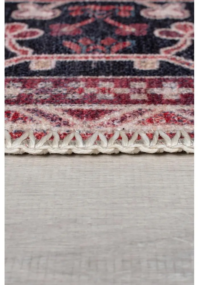 Bordowy dywan z mieszanki włókien z recyklingu odpowiedni do prania 120x170 cm Windsor – Flair Rugs