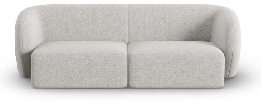 Jasnoszara sofa z tkaniny szenilowej 188 cm Paolo – Milo Casa