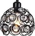 Lampa sufitowa z ażurowymi kloszami i kryształkami wisząca AT10-3SZ-Black