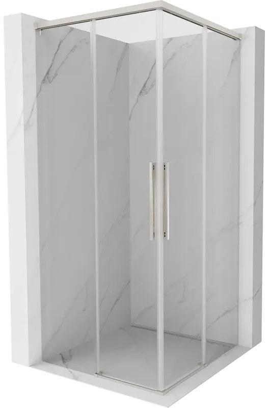 Mexen Rox Duo kabina prysznicowa rozsuwana 75 x 75 cm, transparent, nikiel szczotkowany - 8C2D-075-075-97-00