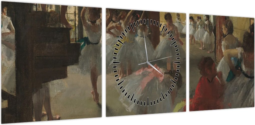 Obraz - Edgar Degas, The Dance Class, reprodukcje (z zegarem) (90x30 cm)