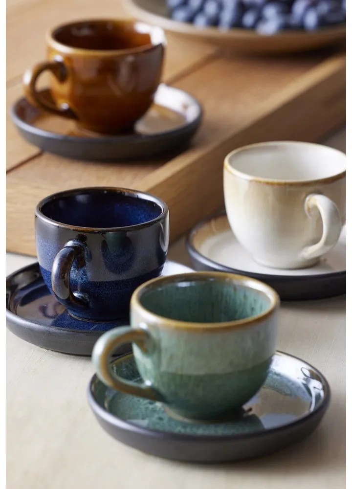 Czarno-niebieska ceramiczna filiżanka na espresso 70 ml Gastro Dark Blue/Black – Bitz