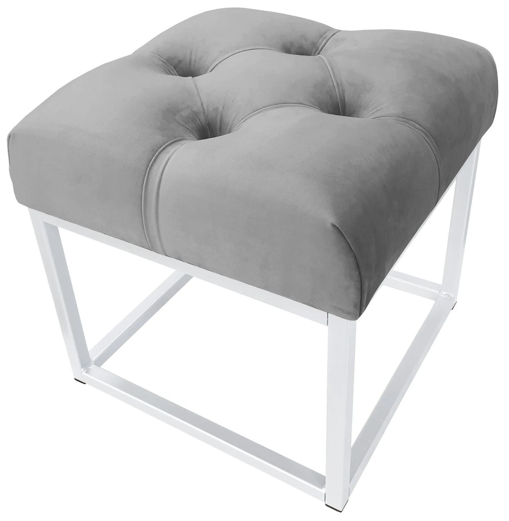 Pufa CHESTERFIELD LOFT ławka postawa biała MG17