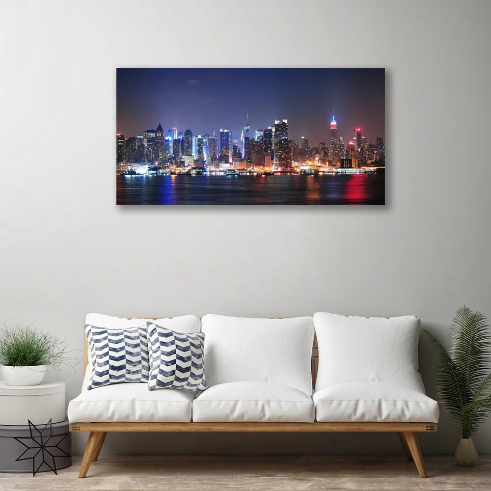 Zdjęcie na płótnie Panorama Metropolii o Zmierzchu