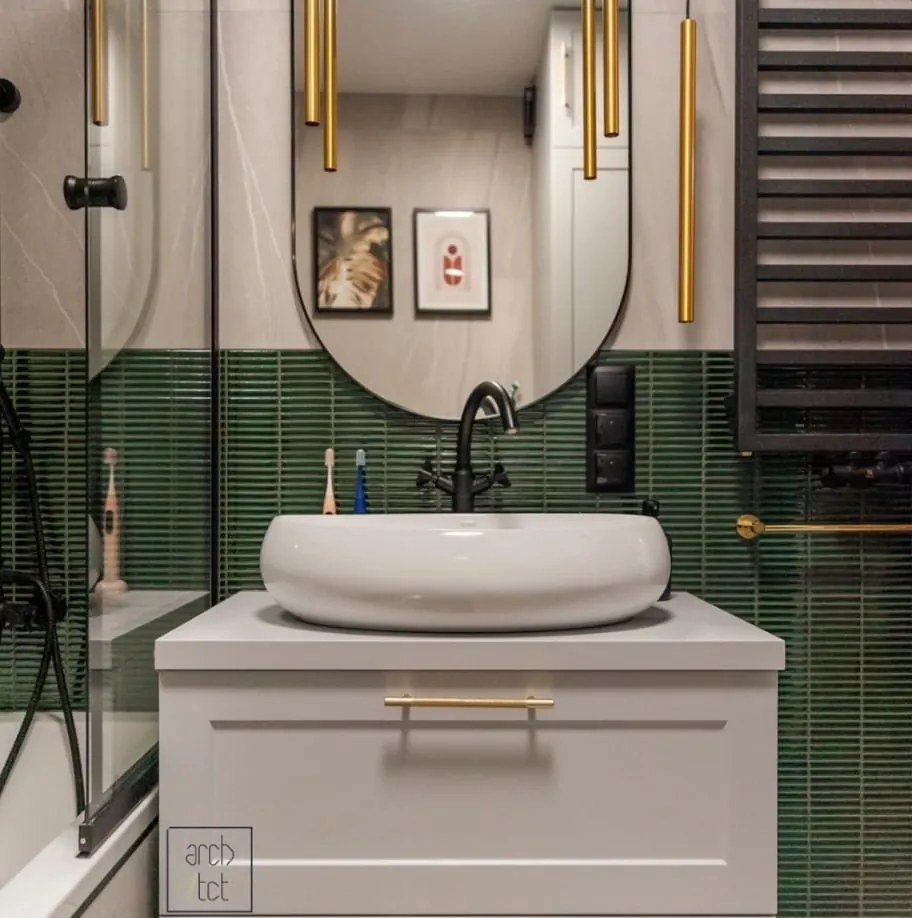 Umywalka ceramiczna nablatowa owalna biała 64 x 42 cm MORINA