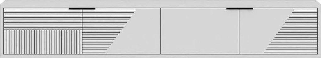 Stojak pod telewizor – 180 cm x 30 cm x 30 cm – biały – płyta MDF pokryta melaminą