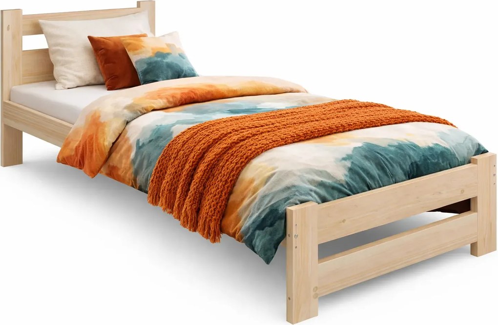 Drewniane łóżko hotelowe do łączenia 90x200 B6-A51