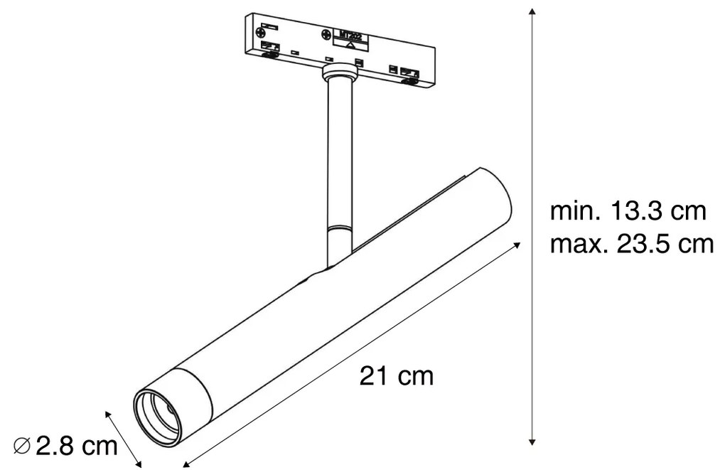 Nowoczesny reflektor beżowy z białym do systemu szynowego 1-fazowego - Slimline Avery Nowoczesny Oswietlenie wewnetrzne