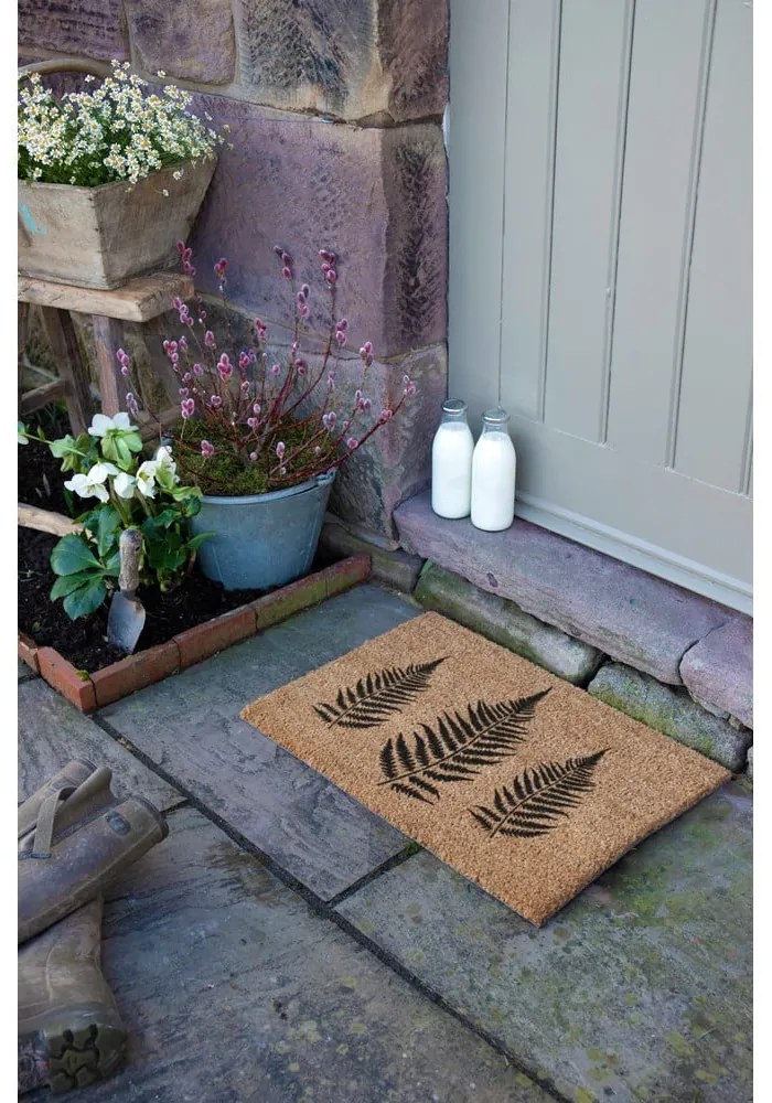 Wycieraczka z włókna kokosowego 40x60 cm Fern Leaf – Artsy Doormats