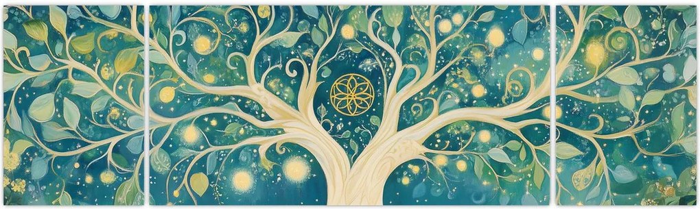 Obraz – Magiczne drzewo ze spiralami (170x50 cm)