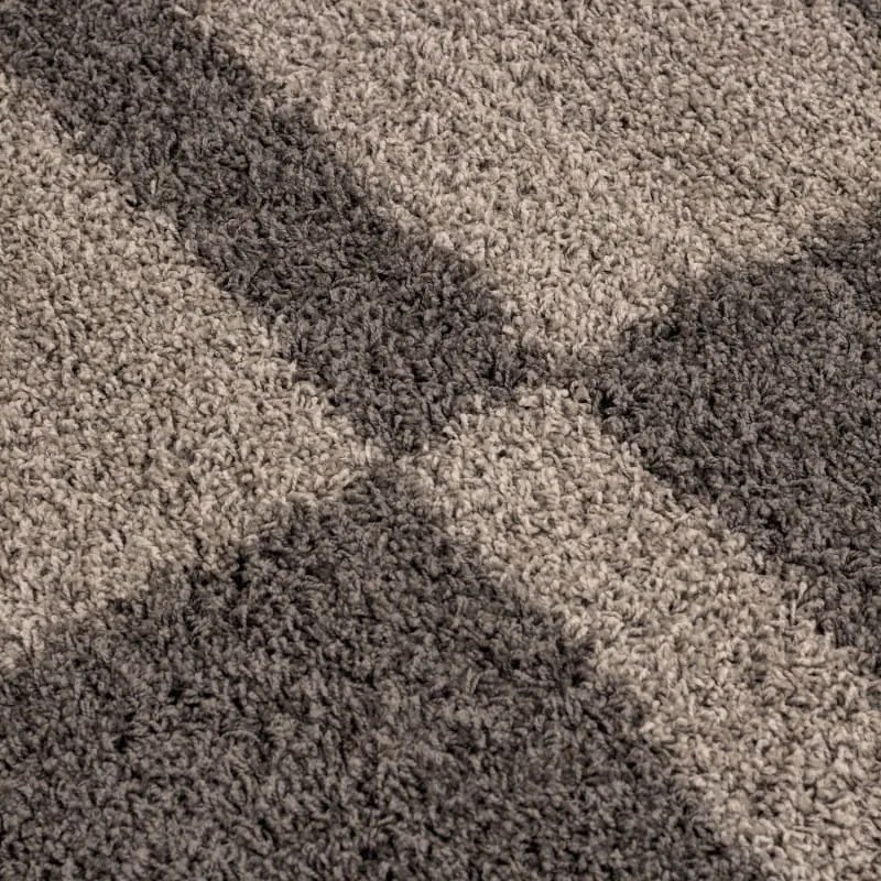 Dywan Shaggy Gala brązowo-beżowy 100 cm x 200 cm