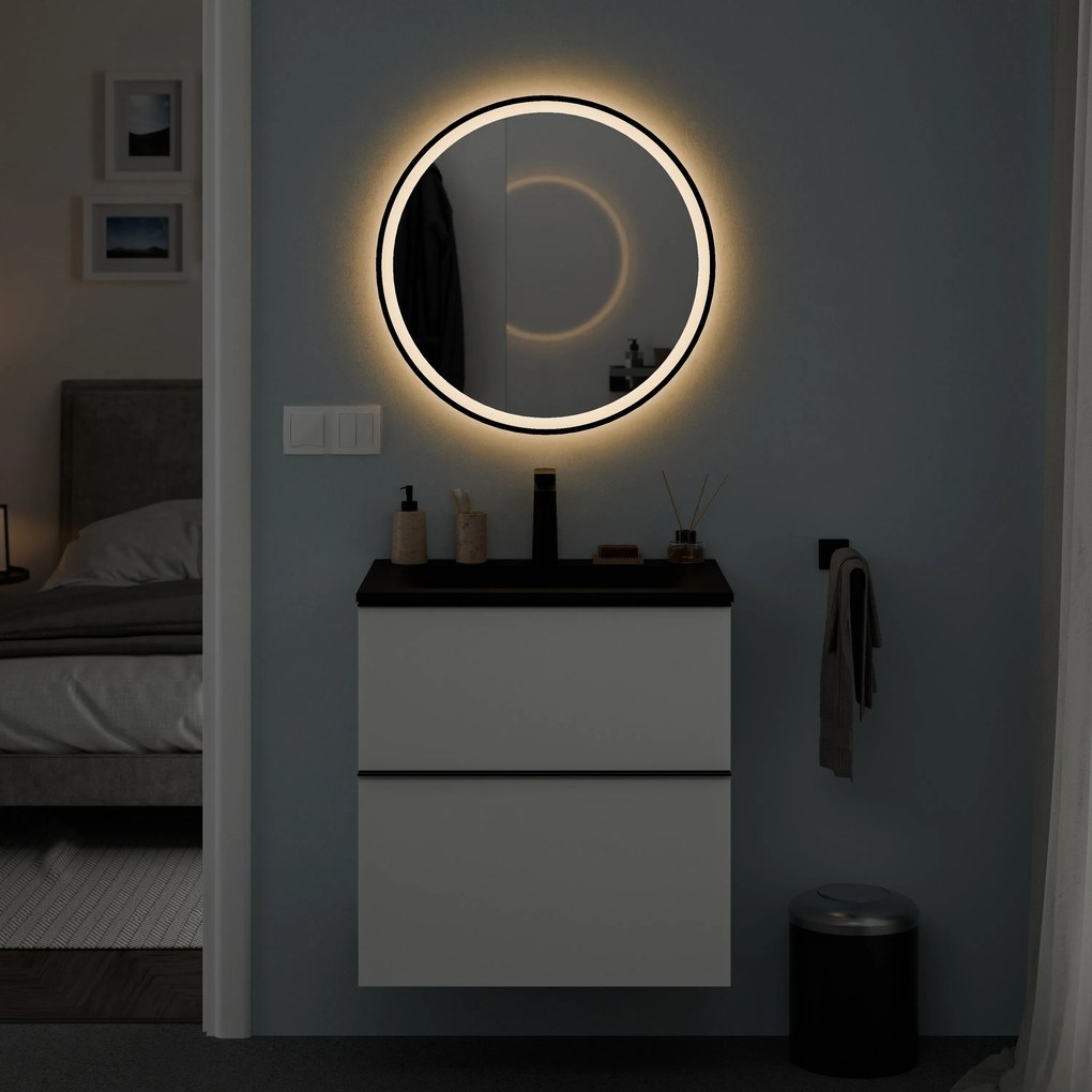 Lustro łazienkowe VARO FRAME okrągłe