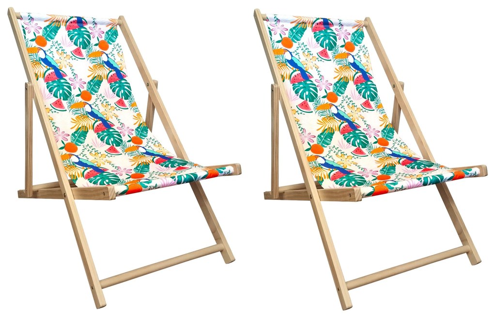 Zestaw leżaków ogrodowych Boho ze stolikiem